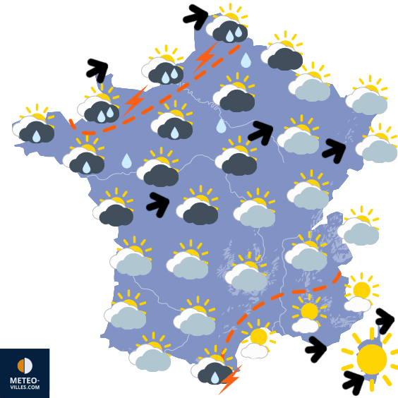 Carte de température France