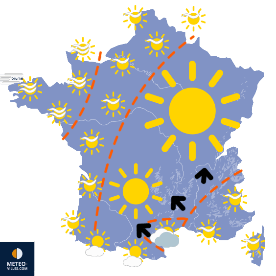 Carte de température France