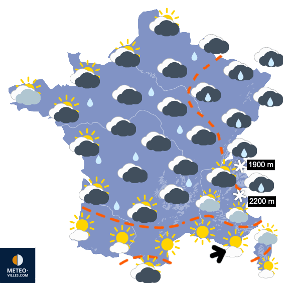 Carte de température France
