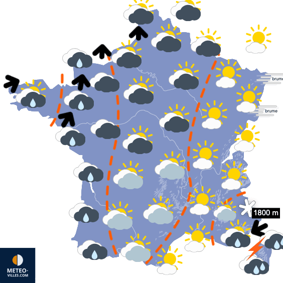 Carte de température France