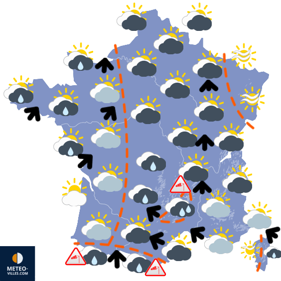 Carte de température France