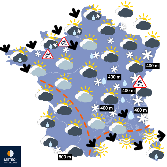 Carte de température France