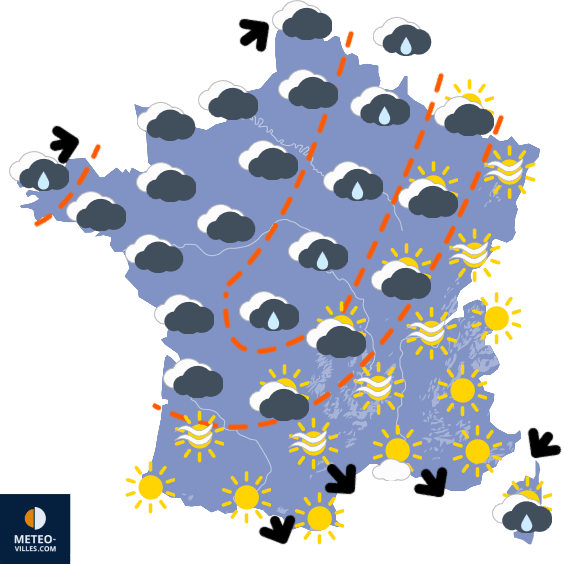 Carte de température France