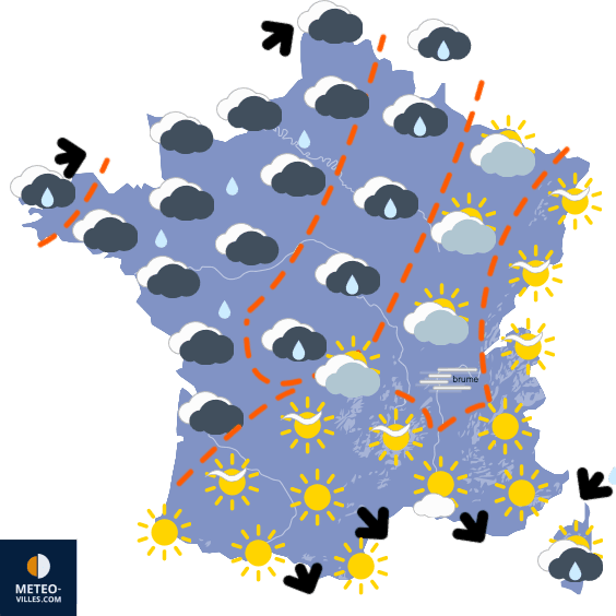 Carte de température France