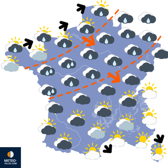 Carte de température France