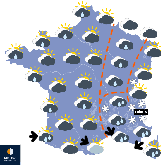 Carte de température France