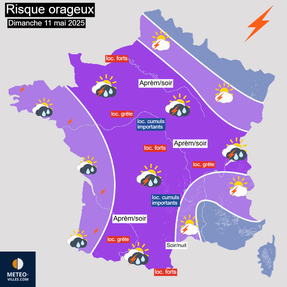 Retour des orages ce week-end sur de nombreuses régions