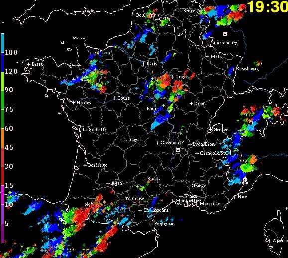 Image d'illustration pour Alerte orages en France jusqu'à samedi 28 juillet 2012