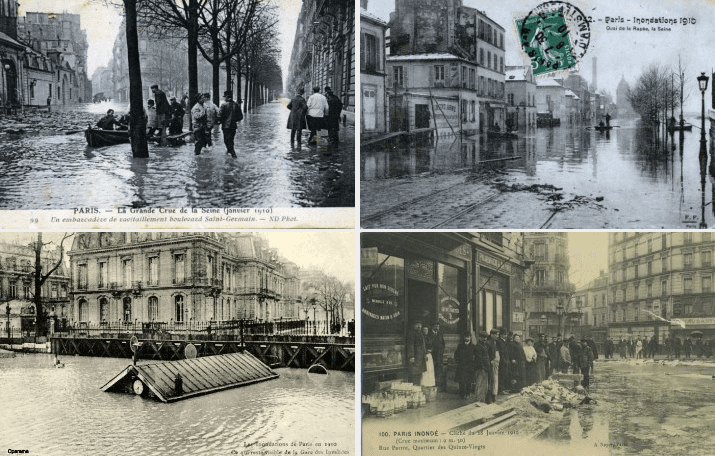 Image d'illustration pour Crues majeures de la Seine au XXe siècle : retour en images