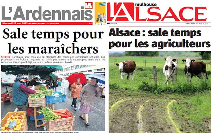 Image d'illustration pour Les cultures et les agriculteurs souffrent du mauvais temps