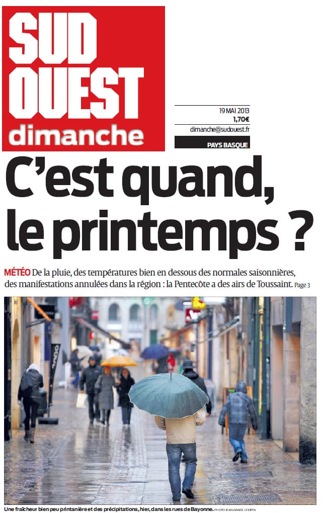 Image d'illustration pour Fortes pluies en Aquitaine : quelques inondations